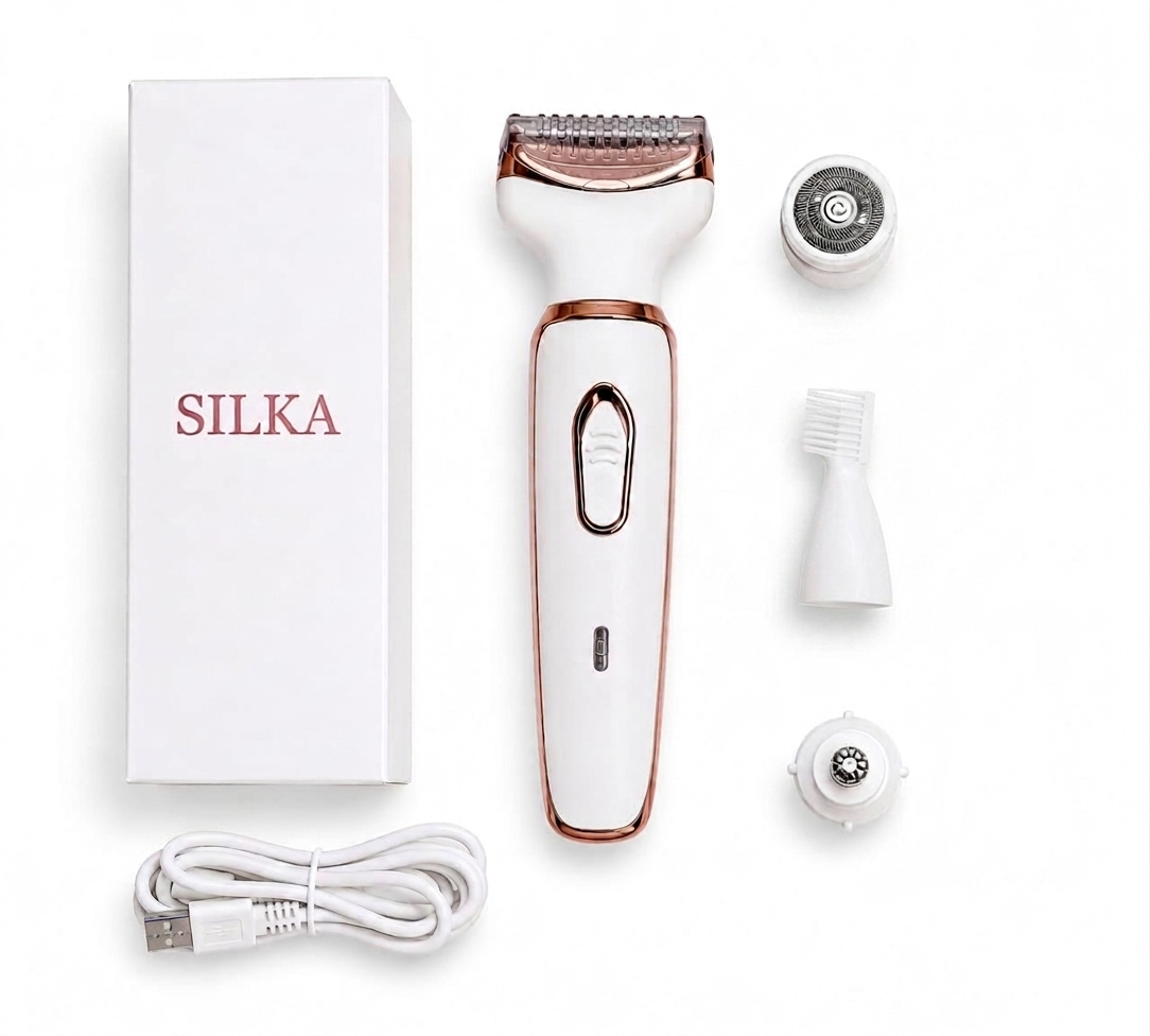 Silka™ 4-in-1 Rechargeable Facial & Body Grooming Kit
