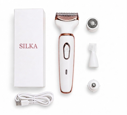 Silka™ 4-in-1 Rechargeable Facial & Body Grooming Kit